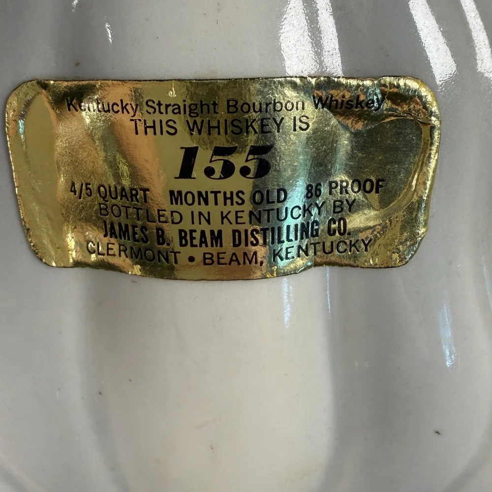 Vintage Jim Beam Decanter 155 Months Old Regal China Blue Floral Gold With Box